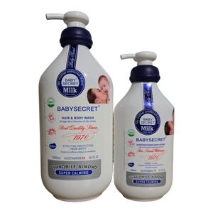 Baby Secret Chamomile Almond Hair & Body Wash And Lotion